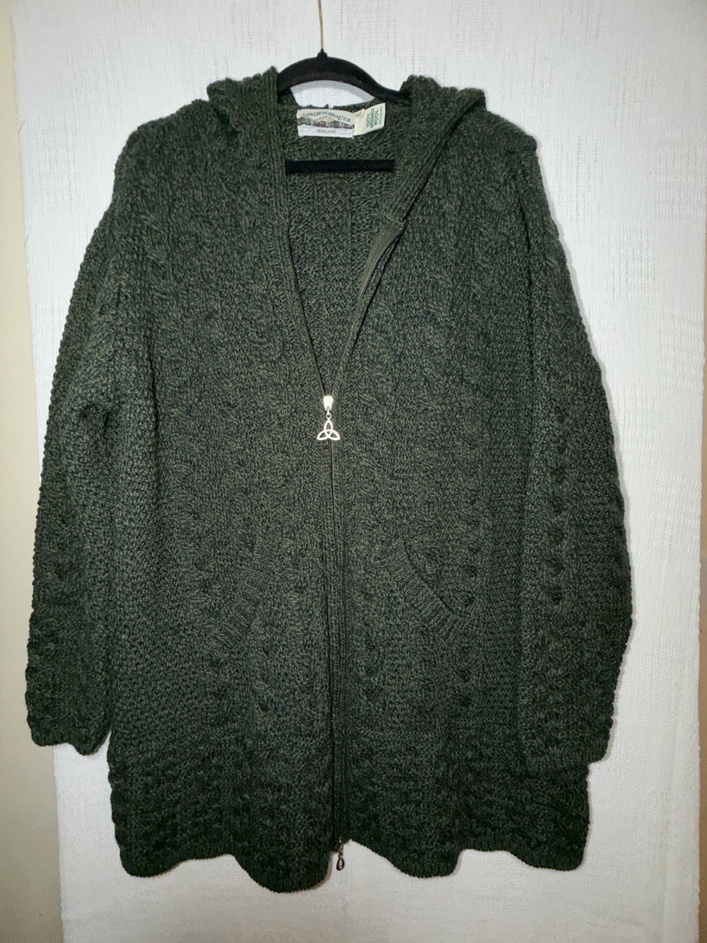Coastal Grandmother Aran Crafts Merino Wool Fisherman Knit Sweater XL cottagecor